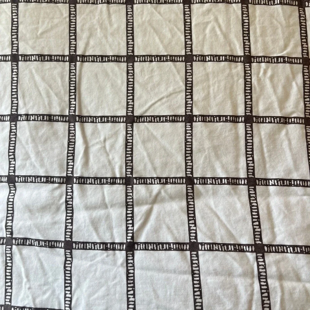 Lauren Ralph Lauren Dorian Windowpane King Sheet Set Cotton Brown Cream Grid